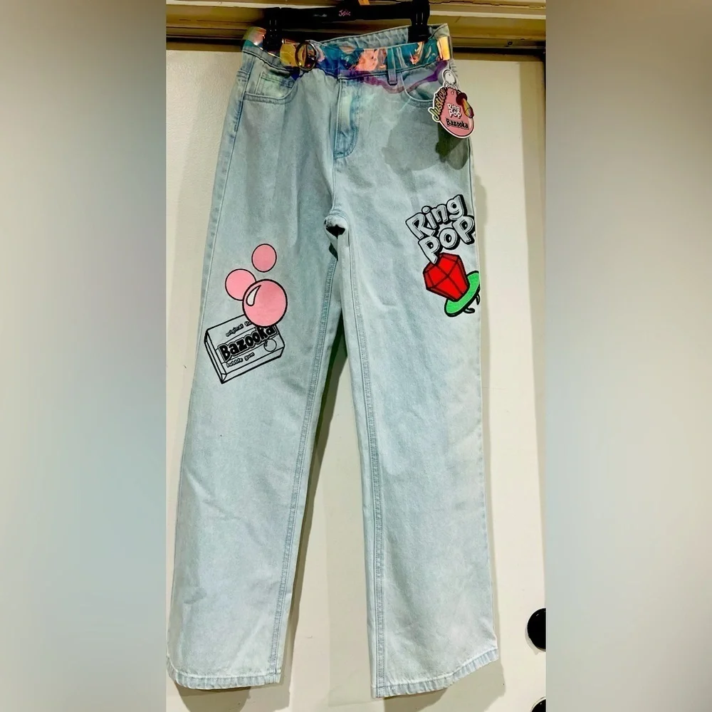 Justice girls ring pop callab jeans new 12